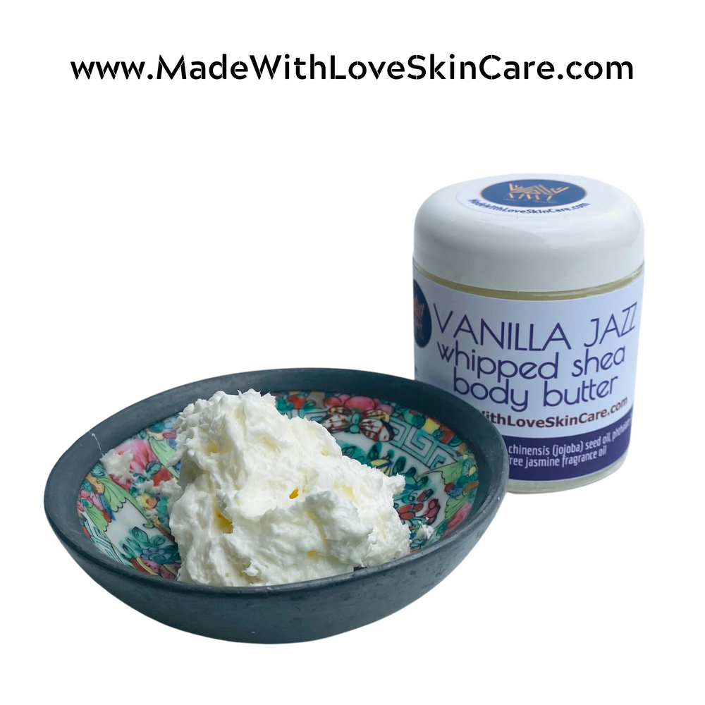 
            
                Load image into Gallery viewer, Vanilla Jazz Whipped Shea Body Butter - Indulge in Luxurious Hydration
            
        